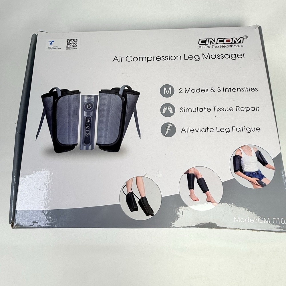 CINCOM Air Compression Leg Massager–2 Modes,3 Intensities for Pain & Circulation